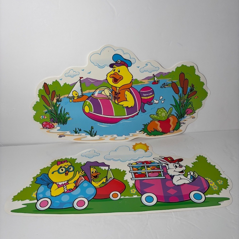 Vintage Trend Eggville Retro VIllage Die Cut Cardboard Easter Decoration‎ Egg - Picture 4 of 6